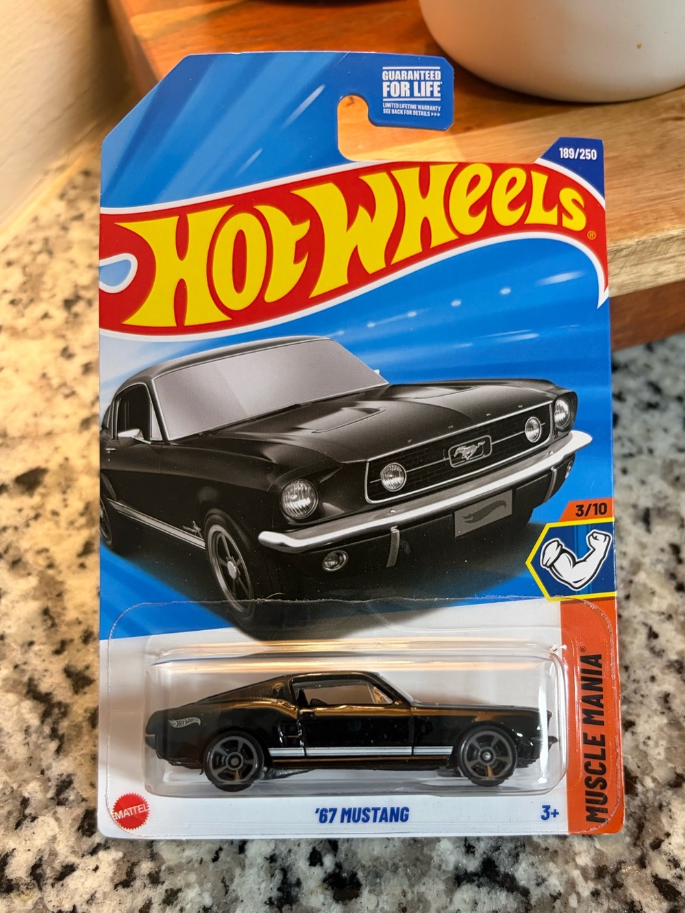 Hot Wheels '67 Mustang Die-Cast Toy Car — Black